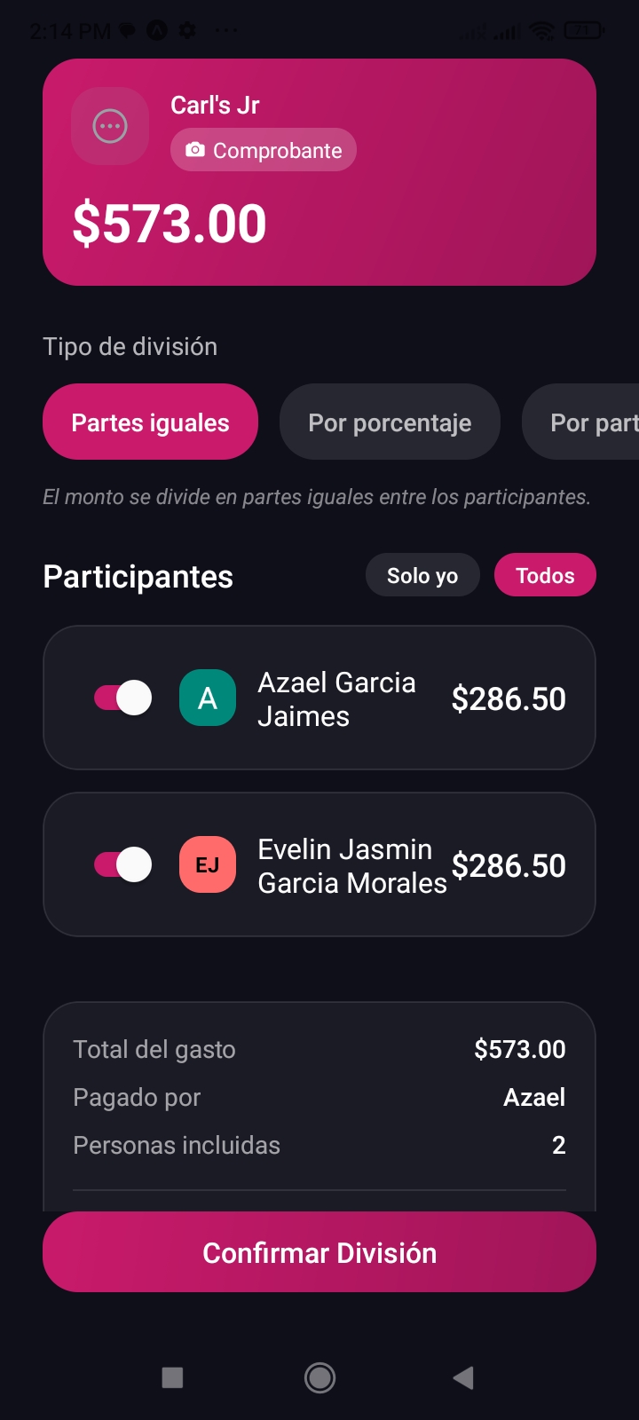 CoperachApp - Control de gastos compartidos