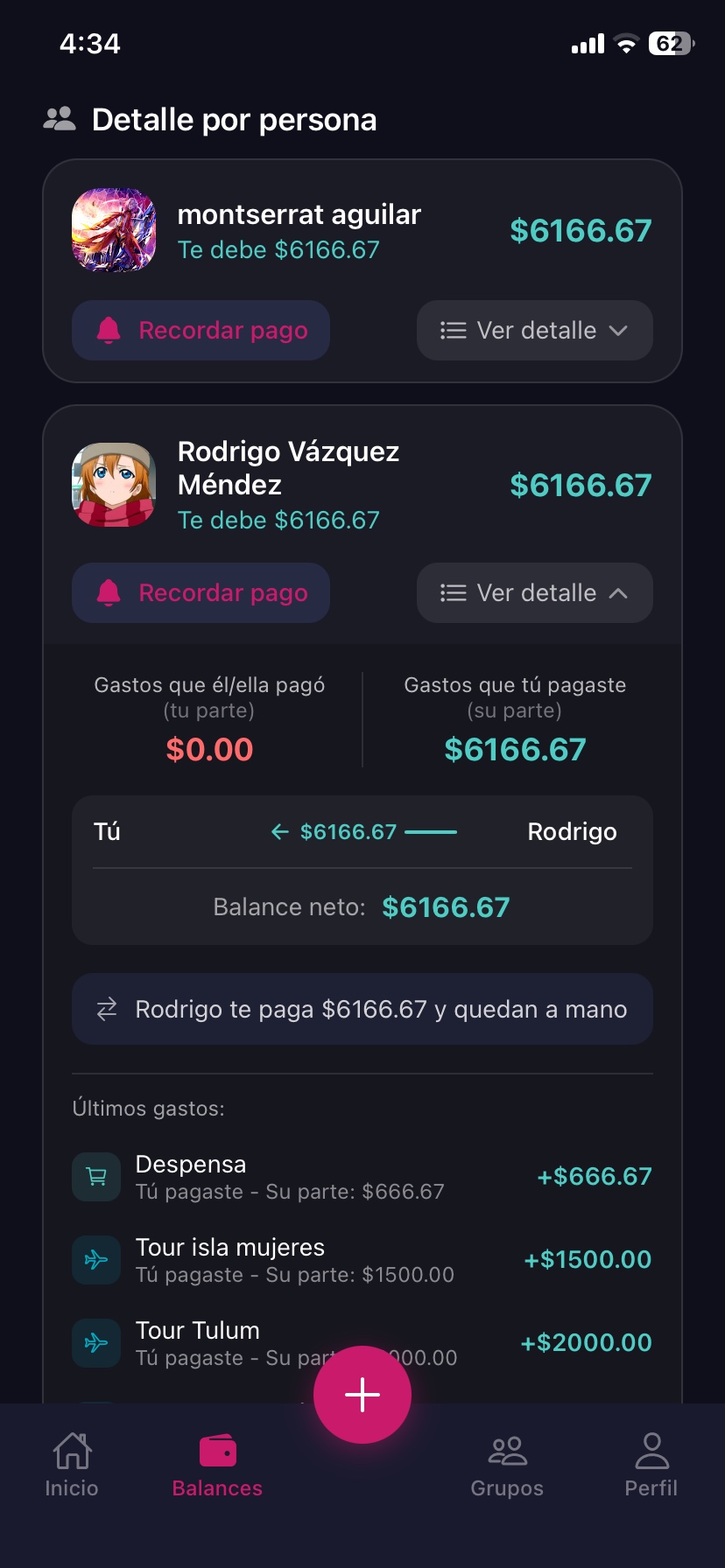 CoperachApp - Balances y gastos compartidos