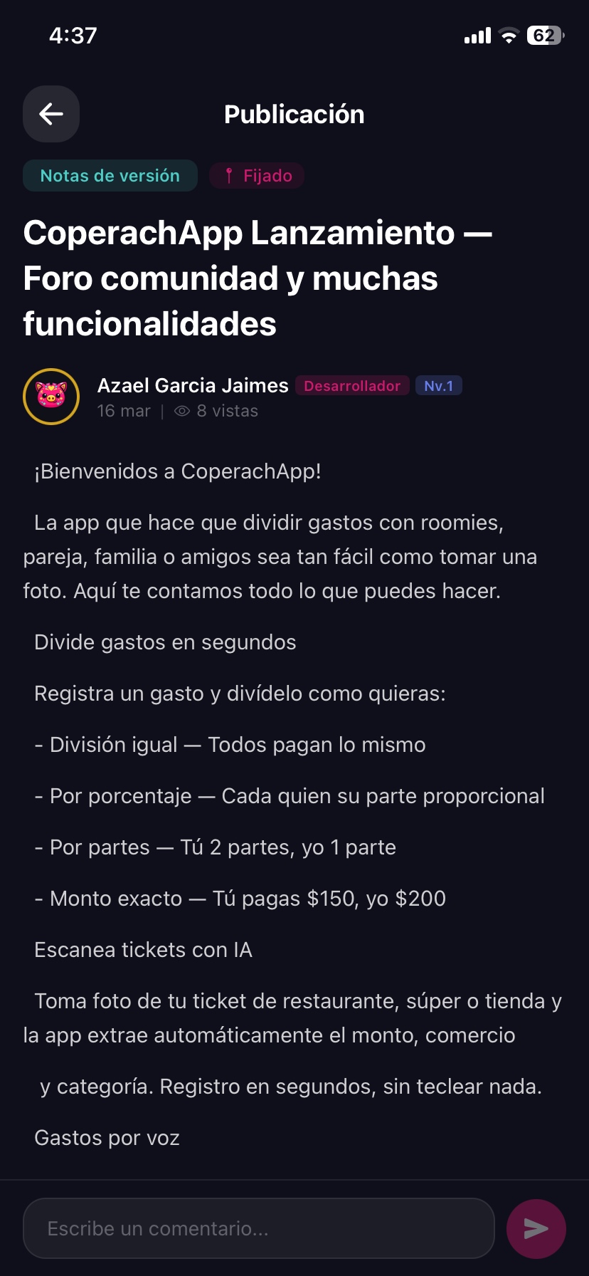 Foro de la comunidad CoperachApp